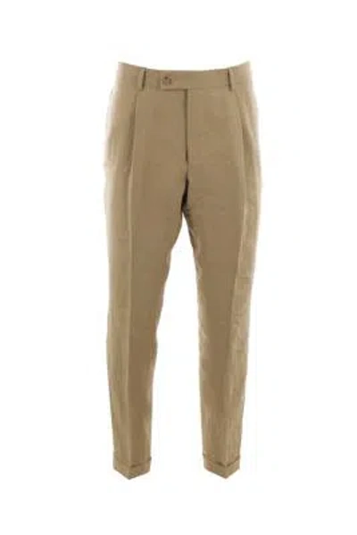 Caruso Trousers In Mid Beige