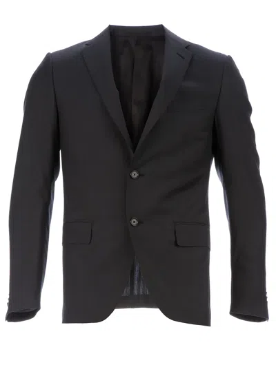 Caruso Two Button Jacket In Black