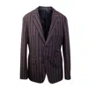Caruso Velvet Two Button Cotton Sport Coat - Black In Multi