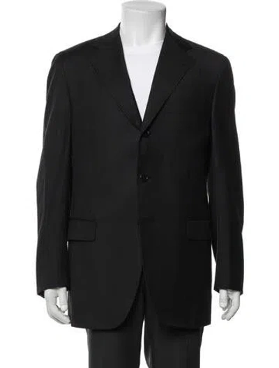Pre-owned Caruso Wool Blazer In Blue