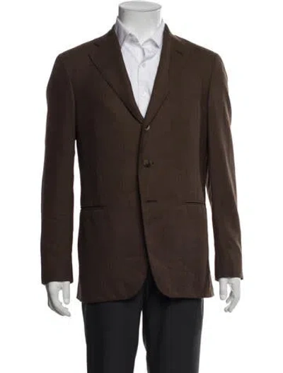 Pre-owned Caruso Wool Blazer In Brown