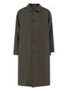 Caruso Classic Long-silhouette Green Jacket With Textured Finish In Green