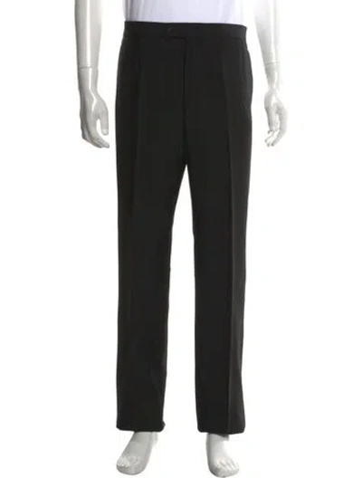 Pre-owned Caruso Wool Dress Pants In Black