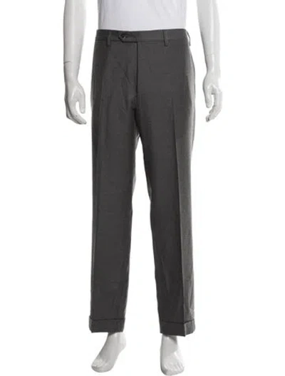 Pre-owned Caruso Wool Dress Pants W/ Tags In Grey