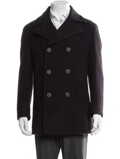 Pre-owned Caruso Wool Peacoat In Purple