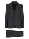 Caruso Wool Single-breasted Suit In Black