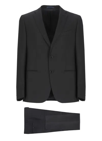 Caruso Wool Suit In Black