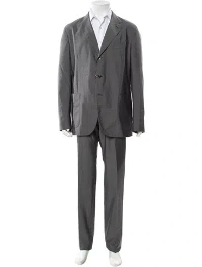 Pre-owned Caruso Wool Two-piece Suit In Gray