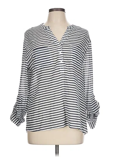 Pre-owned Carve Designs 3/4 Sleeve Blouse In Gray