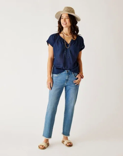 Carve Designs Austin Crop Jean In Blue