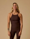 Carve Designs Boca Compression Tankini In Brown