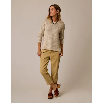 Carve Designs Clarissa Marled Sweater In Neutral