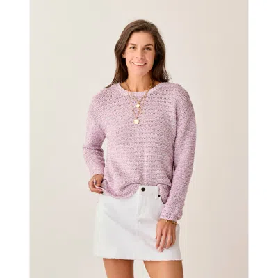Carve Designs Clarissa Marled Sweater In Purple