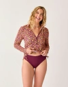 Carve Designs Cruz Rashguard In Burgundy