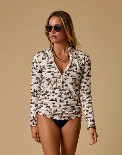 Carve Designs Cruz Rashguard In Brown