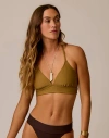 Carve Designs Dahlia Compression Top D-dd Cup In Green