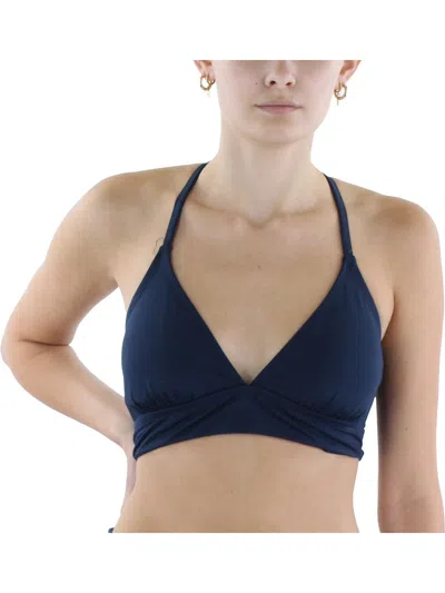 Carve Designs Dahlia Top Womens Recycled Polyester Bikini Swim Top In Blue