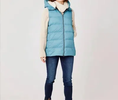 Carve Designs Davos Down Vest In Hydro In Blue
