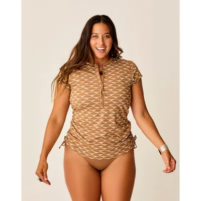 Carve Designs Dawson Rashguard In Brown