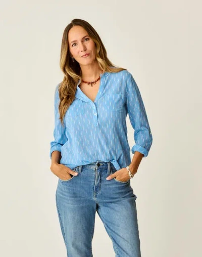 Carve Designs Dylan Gauze Shirt In Blue