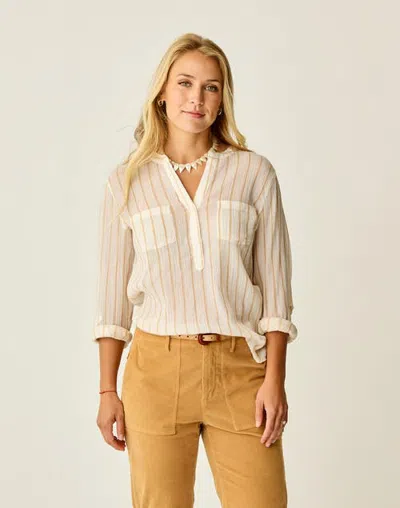 Carve Designs Dylan Gauze Shirt In Neutral