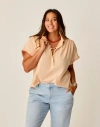 Carve Designs Elliott Voile Top In Neutral