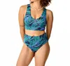 Carve Designs Erin Reversible Bikini Bottom In Blue Oasis In Multi