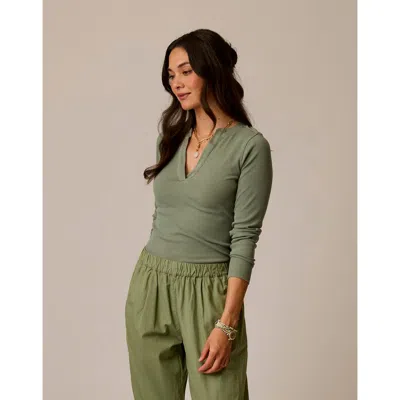 Carve Designs Ever Henley In Green