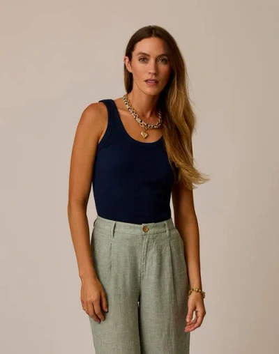 Carve Designs Ever Rib Tank In Blue