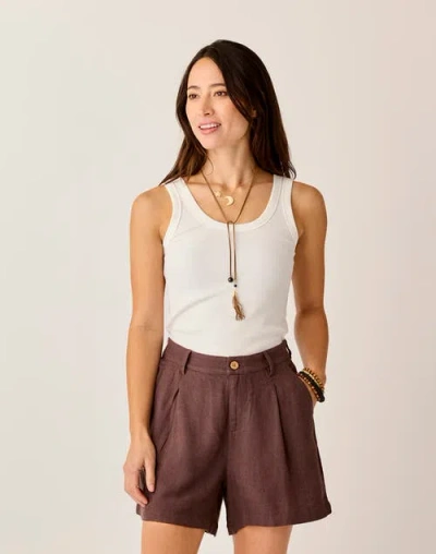 Carve Designs Ever Rib Tank In White