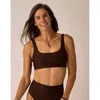 Carve Designs Korbyn Compression Top D-dd Cup In Brown