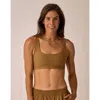 Carve Designs Korbyn Compression Top D-dd Cup In Gold