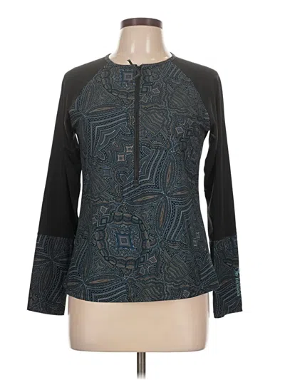 Pre-owned Carve Designs Long Sleeve Blouse In Black