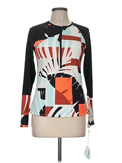 Pre-owned Carve Designs Long Sleeve Blouse In Black
