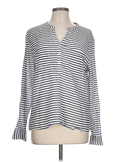 Pre-owned Carve Designs Long Sleeve Blouse In Gray