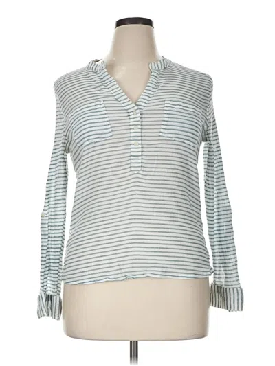 Pre-owned Carve Designs Long Sleeve Blouse In Gray