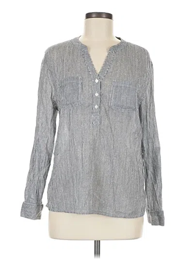 Pre-owned Carve Designs Long Sleeve Blouse In Gray