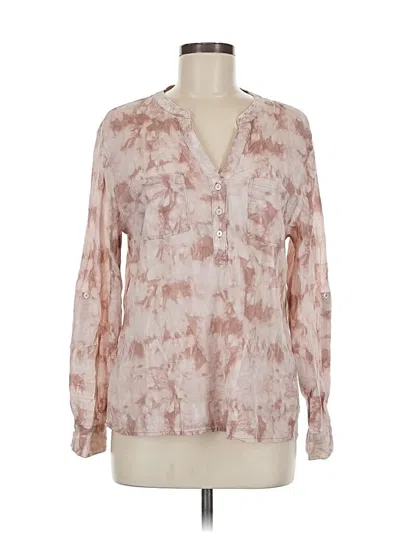 Pre-owned Carve Designs Long Sleeve Blouse In Pink