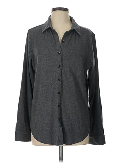 Pre-owned Carve Designs Long Sleeve Button Down Shirt In Gray