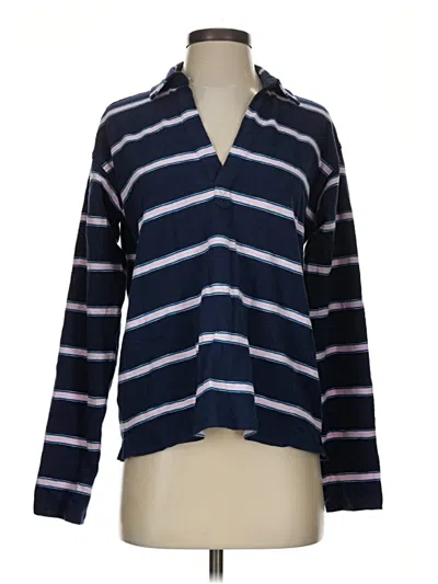 Pre-owned Carve Designs Long Sleeve Polo Shirt In Blue