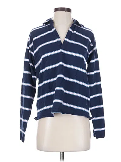 Pre-owned Carve Designs Long Sleeve Polo Shirt In Blue