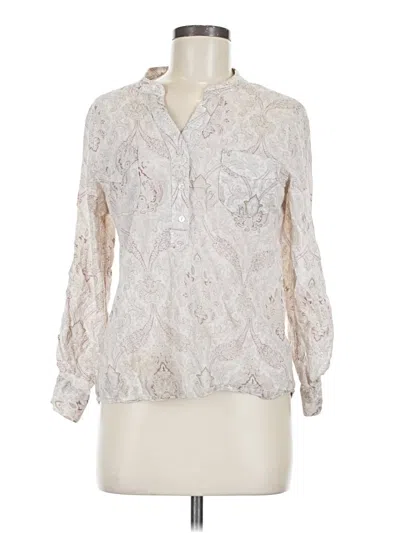 Pre-owned Carve Designs Long Sleeve Polo Shirt In Ivory