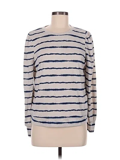 Pre-owned Carve Designs Long Sleeve Top Silver Boatneck Tops