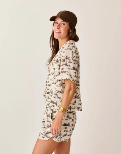 Carve Designs Luca Linen Shirt In Brown