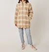 Carve Designs Mason Reversible Jacquard Jacket In Khaki Plaid In Neutral