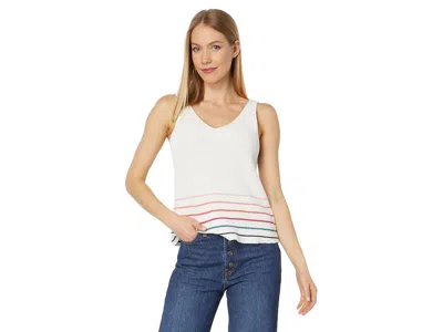 Carve Designs Micah Tank Top Women's Clothing Multistripe: Xl (us 14), Cotton In White