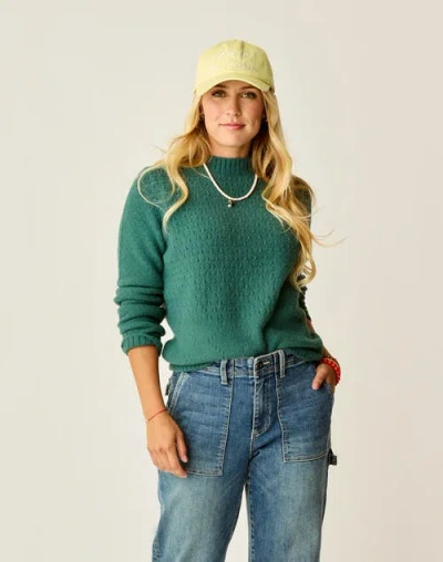 Carve Designs Monroe Stitched Sweater In Green