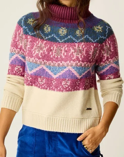 Carve Designs Neve Fairisle Turtleneck In Multi