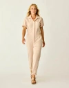 Carve Designs Nyla Twill Jumpsuit In Neutral