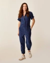 Carve Designs Nyla Twill Jumpsuit In Blue